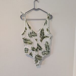 H&M Palm Leaf V-neck Bodysuit